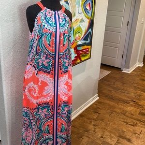 Lilly Pulitzer sz 12 Maxi Dress multi colors